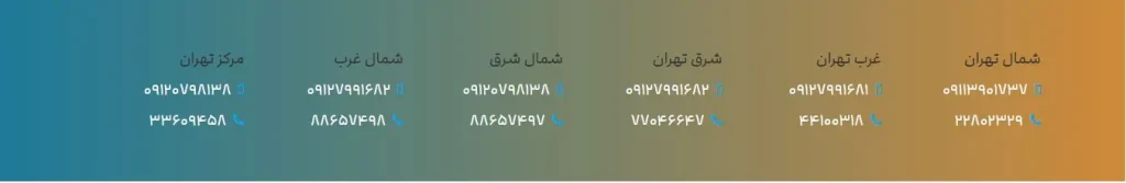  شماره تماس امداد تاسیسات غرب